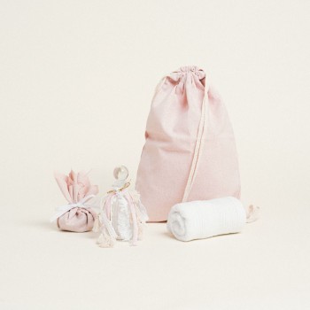 Beauty Home ΣΑΚΙΔΙΟ ΠΛΑΤΗΣ ΛΑΔΟΣΕΤ ΡΟΖ ΧΡΥΣΟ LUREX