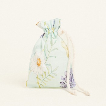 Beauty Home ΠΟΥΓΚΙ ΜΕ ΚΟΡΔΟΝΙ 12 x 17 cm ΠΟΠΛΙΝΑ ΑΝΘΗ ΣΕ ΒΕΡΑΜΑΝ ΦΟΝΤΟ