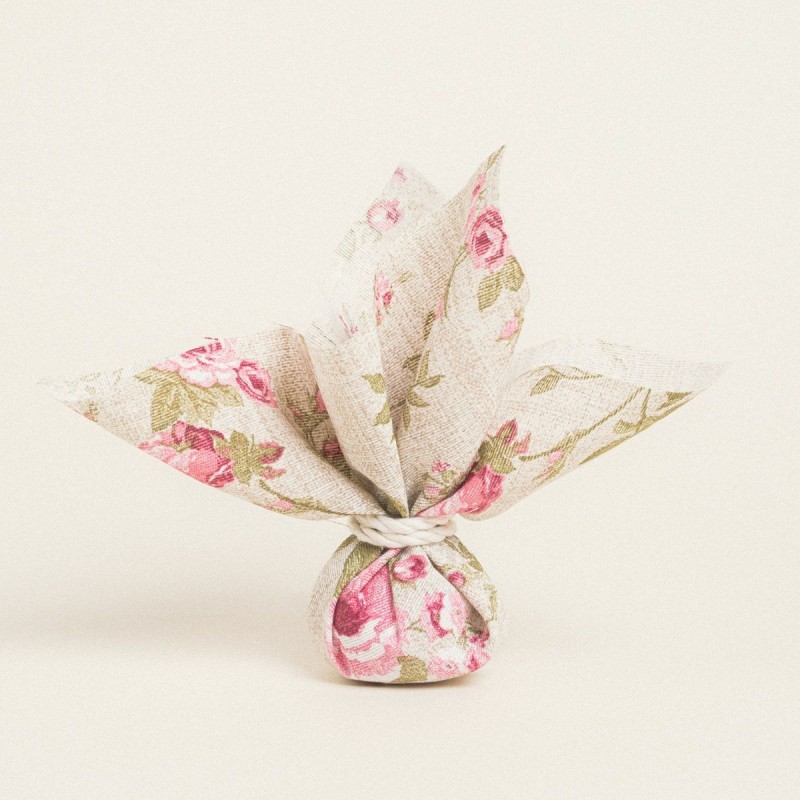 Beauty Home ΜΑΝΤΗΛΙ 27 x 27 cm ΦΛΟΡΑΛ VINTAGE ΜΠΕΖ ΦΟΝΤΟ