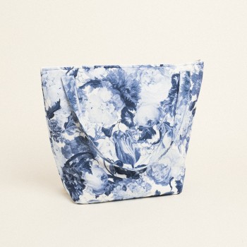 Beauty Home ΤΣΑΝΤΑ ΒΑΠΤΙΣΗΣ ΜΕ ΦΕΡΜΟΥΑΡ 53 X 43 cm  ΜΠΛΕ ΛΟΥΛΟΥΔΙΑ