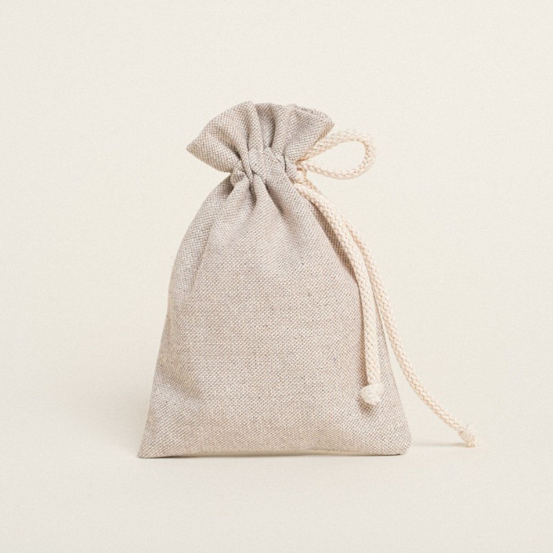 Beauty Home ΠΟΥΓΚΙ ΜΕ ΚΟΡΔΟΝΙ 12 x 17 cm  ΜΠΕΖ ΧΡΥΣΟ LUREX