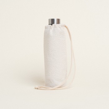 Beauty Home ΘΗΚΗ ΓΙΑ ΜΠΟΥΚΑΛΙ ΜΕ ΚΟΡΔΟΝΙ 22 x 12 cm  ΕΚΡΟΥ ΧΡΥΣΟ LUREX