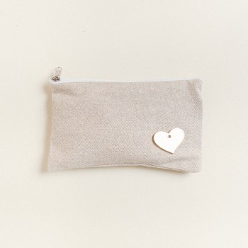 Beauty Home ΠΟΡΤΟΦΟΛΑΚΙ 9 x 16 cm ΜΠΕΖ ΧΡΥΣΟ LUREX