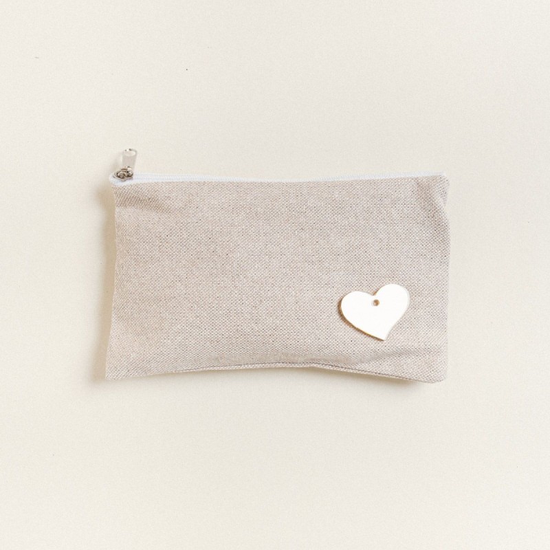 Beauty Home ΠΟΡΤΟΦΟΛΑΚΙ 9 x 16 cm ΜΠΕΖ ΧΡΥΣΟ LUREX