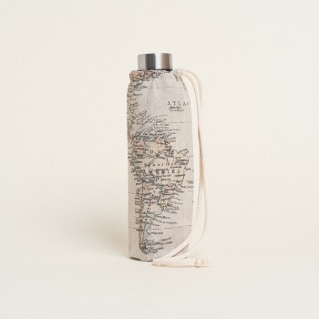 Beauty Home ΘΗΚΗ ΓΙΑ ΜΠΟΥΚΑΛΙ ΜΕ ΚΟΡΔΟΝΙ 22 x 12 cm ΧΑΡΤΗΣ VINTAGE