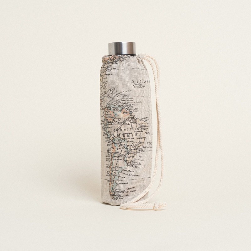 Beauty Home ΘΗΚΗ ΓΙΑ ΜΠΟΥΚΑΛΙ ΜΕ ΚΟΡΔΟΝΙ 22 x 12 cm ΧΑΡΤΗΣ VINTAGE