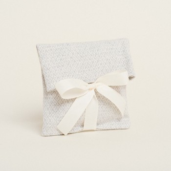 Beauty Home ΠΟΥΓΚΙ ΜΕ ΚΟΡΔΕΛΑ 12 x 17 cm ΚΕΝΤΗΜΑ ΡΟΜΒΟΣ ΓΚΡΙ