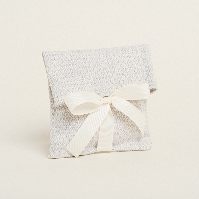 Beauty Home ΠΟΥΓΚΙ ΜΕ ΚΟΡΔΕΛΑ 12 x 17 cm ΚΕΝΤΗΜΑ ΡΟΜΒΟΣ ΓΚΡΙ