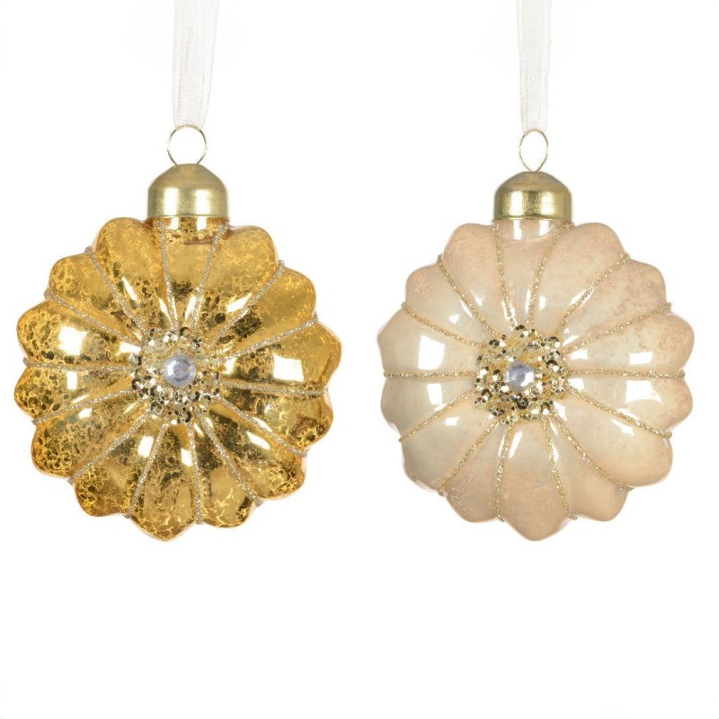 Beauty Home Γυάλινο Στολίδι Λουλούδι 8cm