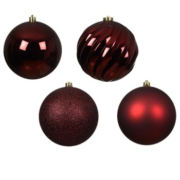Beauty Home Χριστουγεννιάτικη Μπάλα Μπορντώ  Ø14 cm