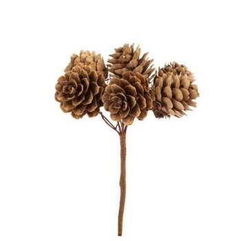 Beauty Home 6 Φυσικά Κουκουνάρια σε Κλαδάκι 11 cm