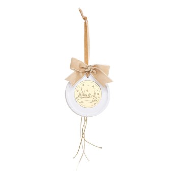 Beauty Home ΚΡΕΜΑΣΤΟ ΣΤΡΟΓΓΥΛΟ ΚΕΡΑΜΙΚΟ ME PLEXI ΧΡΙΣΤ. ΧΩΡΙΟ ΜΠΕΖ