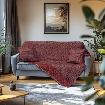 Beauty Home Ριχτάρια σετ 2τμχ Art 8639 (170x240+170x290) Κόκκινο