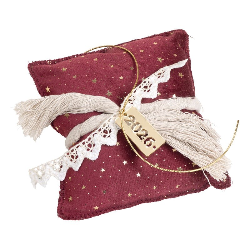 Beauty Home ΜΑΞΙΛΑΡΙ ΜΕ ΧΡΟΝ. Βελούδο Μπορντό Με Χρύσα Αστέρια