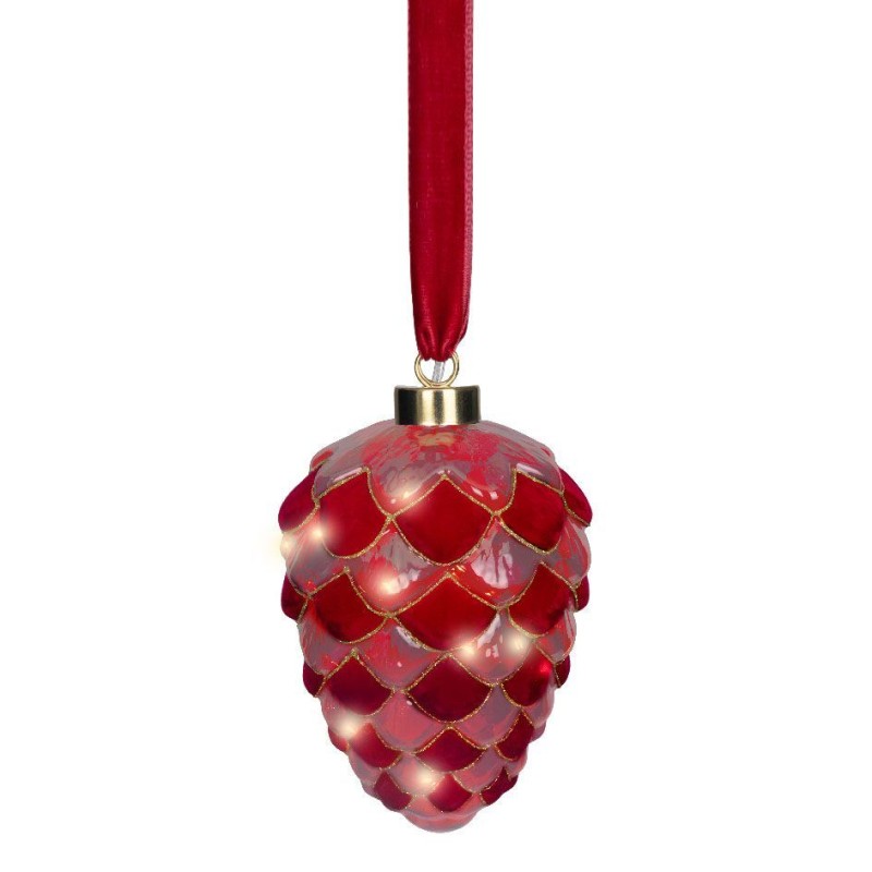 Beauty Home Φανάρι Εσωτερικού Χώρου με Led Κουκουνάρι 15cm x 21cm