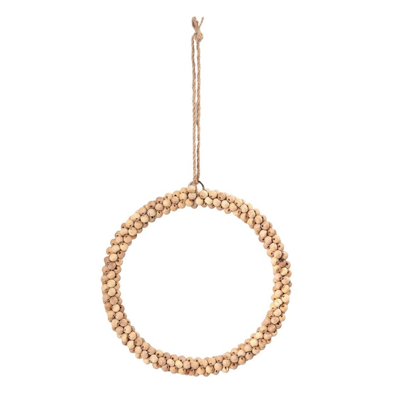 Beauty Home Ξύλινο Στεφάνι  με Χάντρες 15 cm