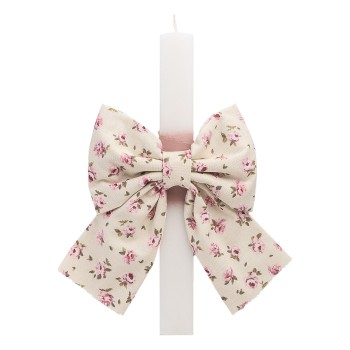 Beauty Home ΛΑΜΠΑΔΑ ΛΕΥΚΗ 33cm ΦΙΟΓΚΟΣ MINI FLORAL