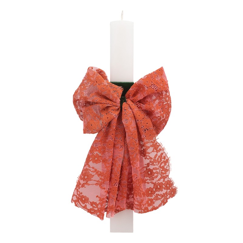 Beauty Home ΛΑΜΠΑΔΑ ΛΕΥΚΗ 33cm ΦΙΟΓΚΟΣ ΚΟΡΑΛΙ ΔΑΝΤΕΛΑ