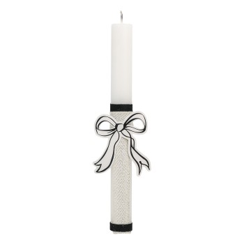 Beauty Home ΛΑΜΠΑΔΑ ΛΕΥΚΗ 25cm ΦΙΟΓΚΟΣ ΧΑΡΤΙΝΟΣ