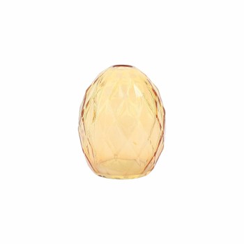 Beauty Home Βάζο γυάλινο Milo – Πορτοκαλί Ø8,5×10,5cm – 330ml