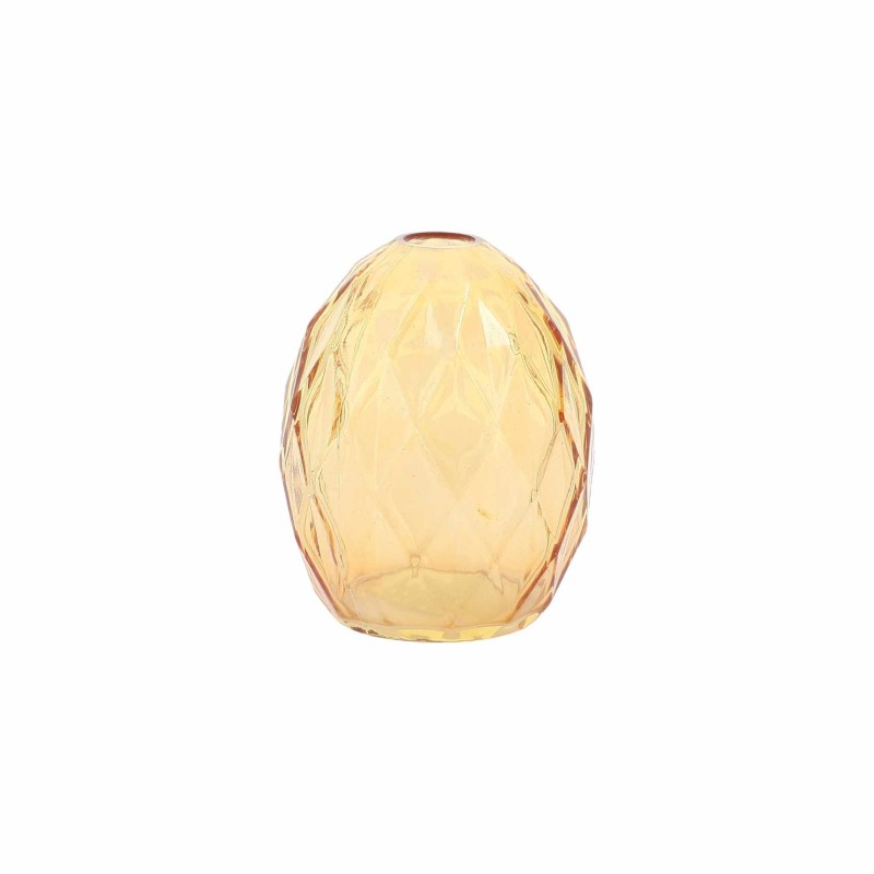 Beauty Home Βάζο γυάλινο Milo – Πορτοκαλί Ø8,5×10,5cm – 330ml