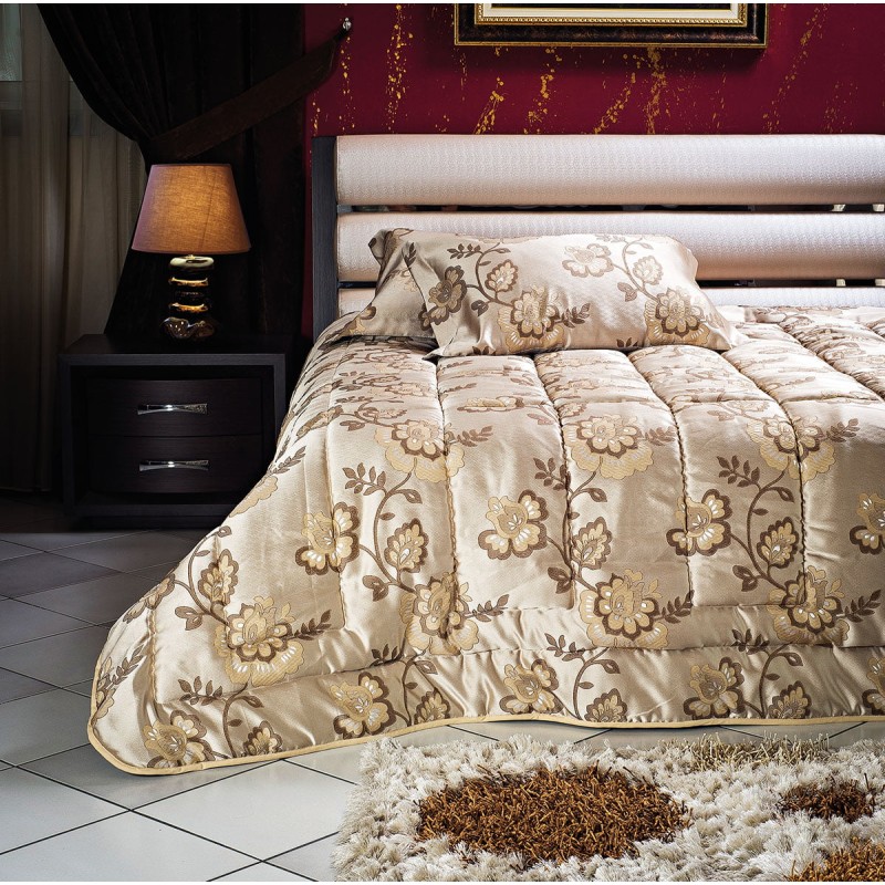 Beauty Home Σετ πάπλωμα υπέρδιπλο Art 1447  220x240  Εμπριμέ,Χρυσαφί