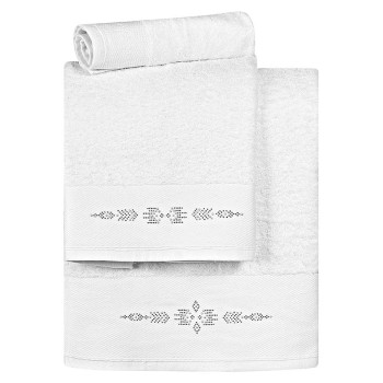 Beauty Home Σετ πετσέτες Art 3168  Σετ 3τμχ  Λευκό