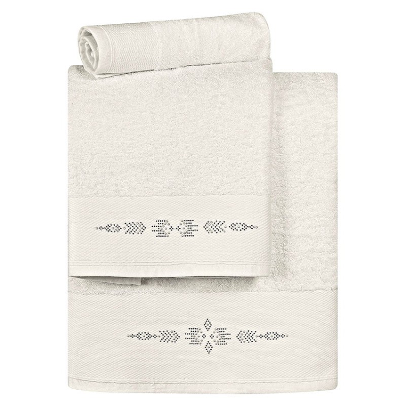 Beauty Home Σετ πετσέτες Art 3173  Σετ 3τμχ  Εκρού