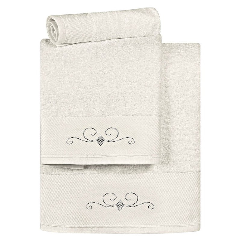 Beauty Home Σετ πετσέτες Art 3175  Σετ 3τμχ  Εκρού