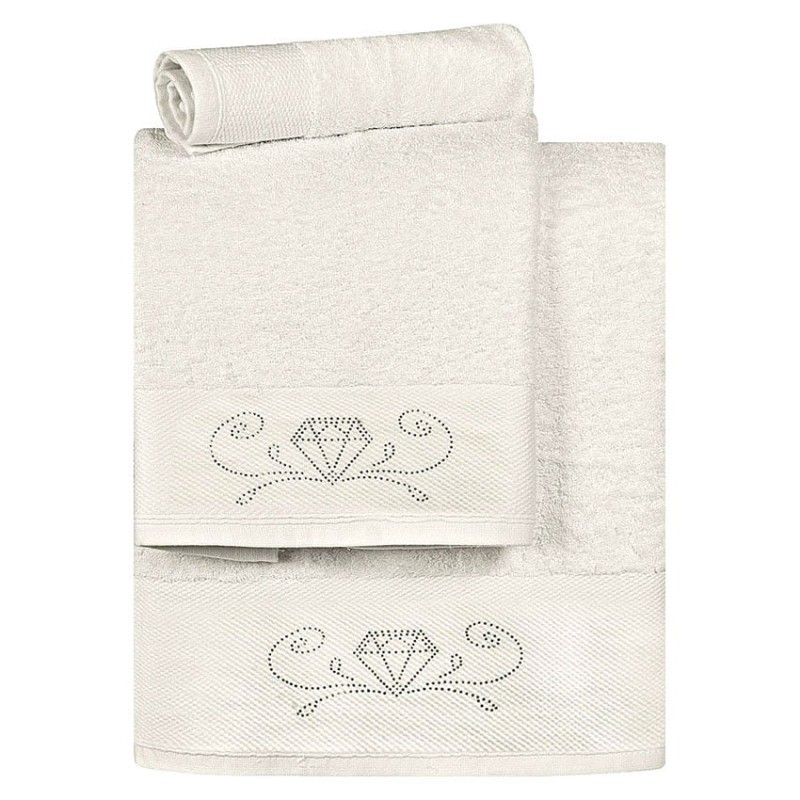 Beauty Home Σετ πετσέτες Art 3177  Σετ 3τμχ  Εκρού