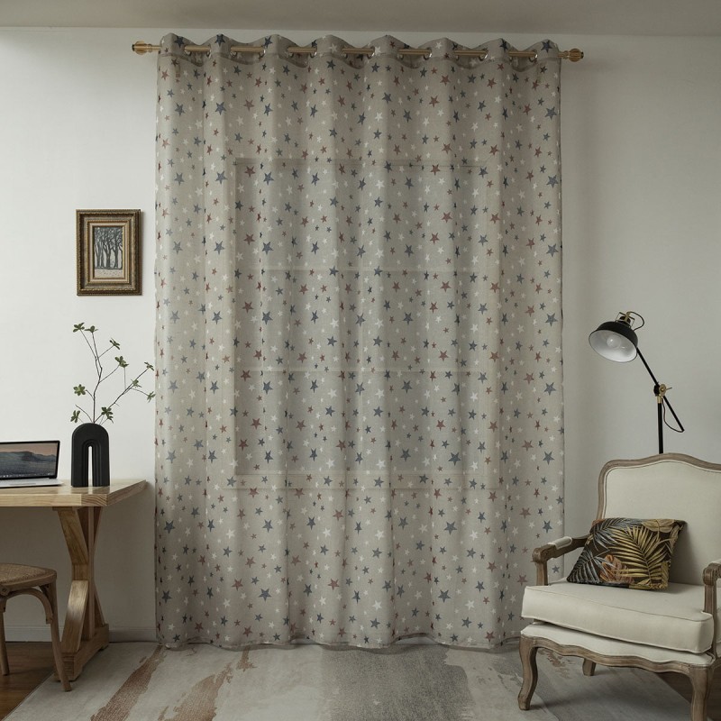 Beauty Home Κουρτίνα Art 6120 280x280 Μπεζ,Κόκκινο,Μπλε