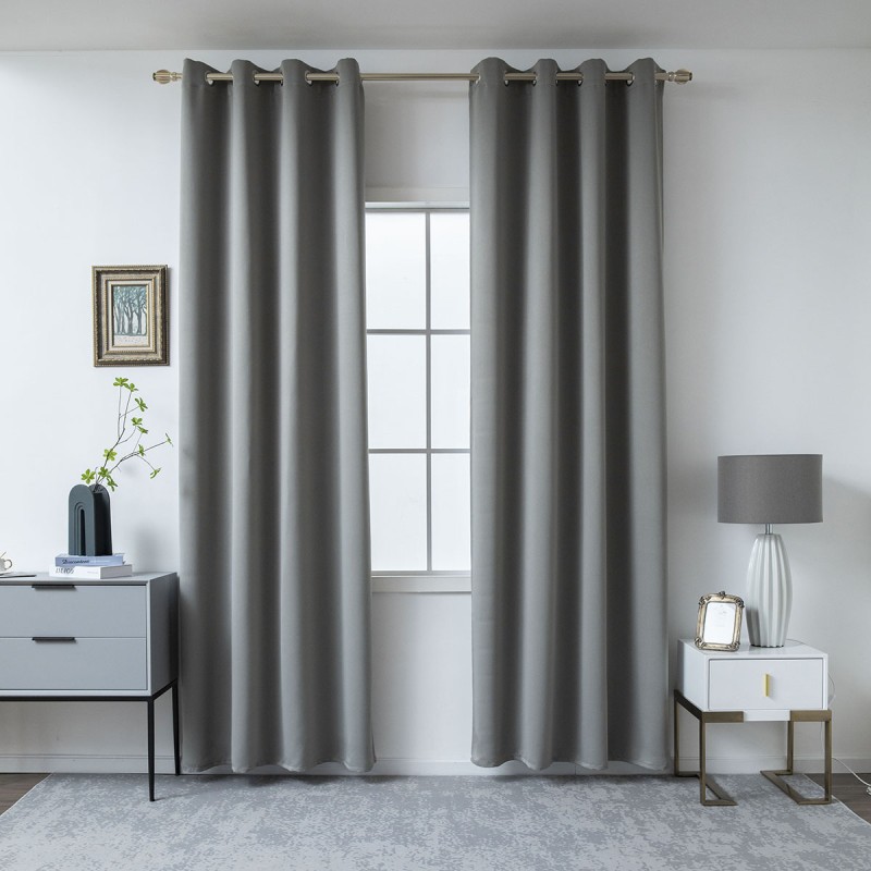 Beauty Home Κουρτίνα Blackout σκίασης με 8 κρίκους Art Ideal 8400 140x270 Ανθρακίτης