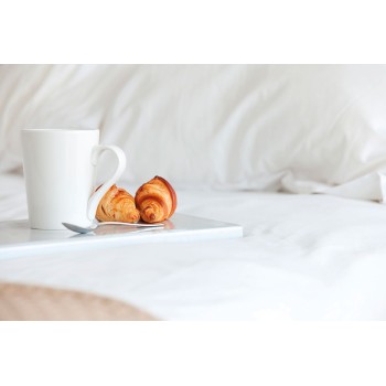 Beauty Home Σεντόνι Ξενοδοχείου King size Aspect Art Ε1074 CVC 200TC 80% Cot - 20% Pol 280x275Λευκό