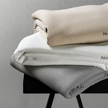 Beauty Home Πικέ κουβέρτα υπέρδιπλη Matelasse Diamond Art Ε1102 230x280 Λευκό