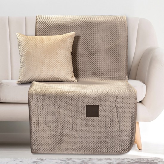 Beauty Home Ριχτάρι Τριθέσιο Velvety 180x300 Art 8410 Μπεζ Beauty Home Ριχτάρι Τριθέσιο Velvety 180x300 Art 8410 Μπεζ