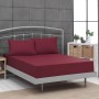 Beauty Home Σεντόνι μονό μονόχρωμο με λάστιχο Art 1999 110x200+30 Μπορντό