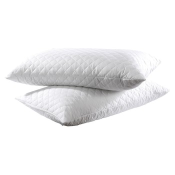 Beauty Home Ζεύγος καπιτονέ προστατευτικές μαξιλαροθήκες Λευκό