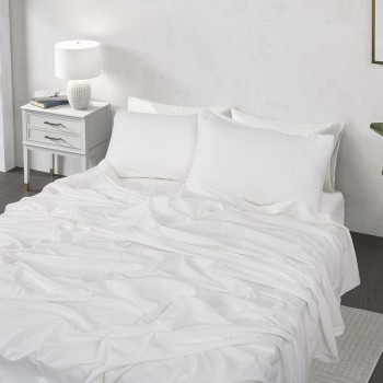 Beauty Home Σετ σεντόνια υπέρδιπλα Hilton Art 11151 240x280 Λευκό