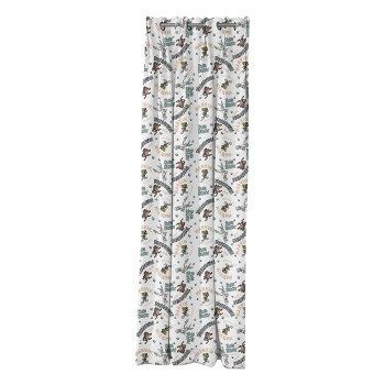 Beauty Home Κουρτίνα με 8 μεταλλικούς κρίκους Art 6189 Looney Tunes 180x250 Εμπριμέ