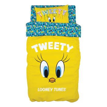 Beauty Home Σετ σεντόνια μονά Art 6191 Tweety 165x250 Κίτρινο