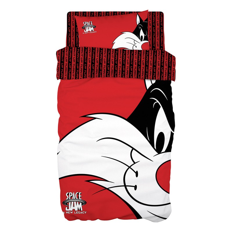 Beauty Home Σετ σεντόνια μονά Art 6192 Space Jam Sylvester 165x250 Κόκκινο