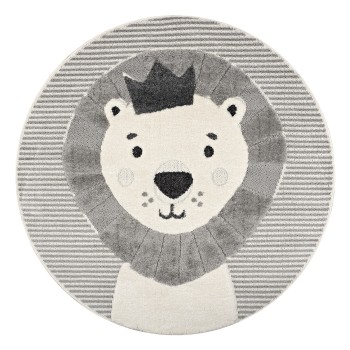 Beauty Home Ροτόντα Loop Art 9556 133x133 Grey White Γκρι Λευκό