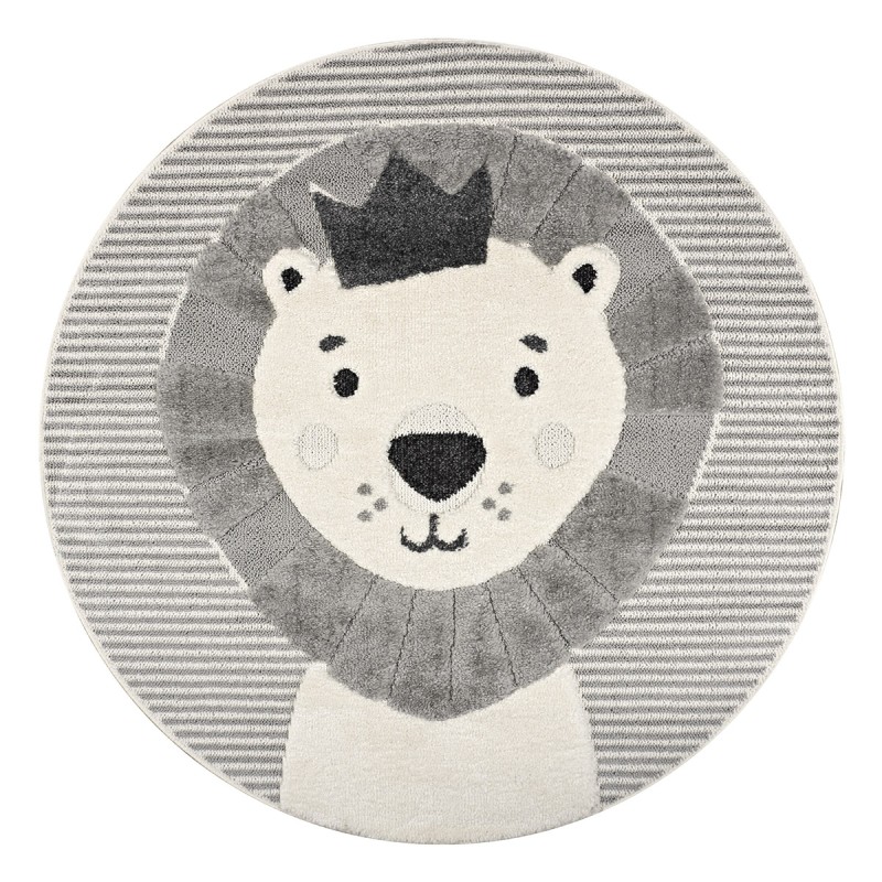 Beauty Home Ροτόντα Loop Art 9556 133x133 Grey White Γκρι Λευκό