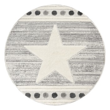 Beauty Home Ροτόντα Loop 133x133 Art 9559 Grey White Γκρι Λευκό