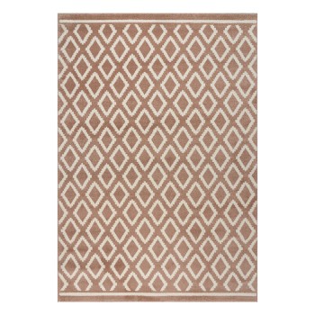 Beauty Home Πατάκι Vibe Art 9575 67x150 Pink White Ροζ Λευκό