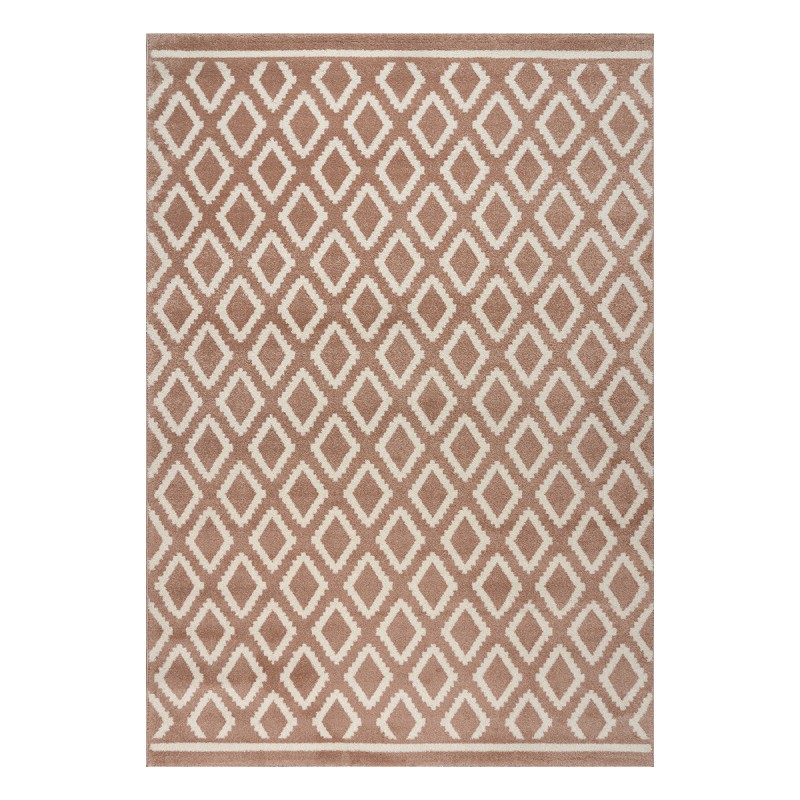 Beauty Home Πατάκι Vibe Art 9575 67x150 Pink White Ροζ Λευκό