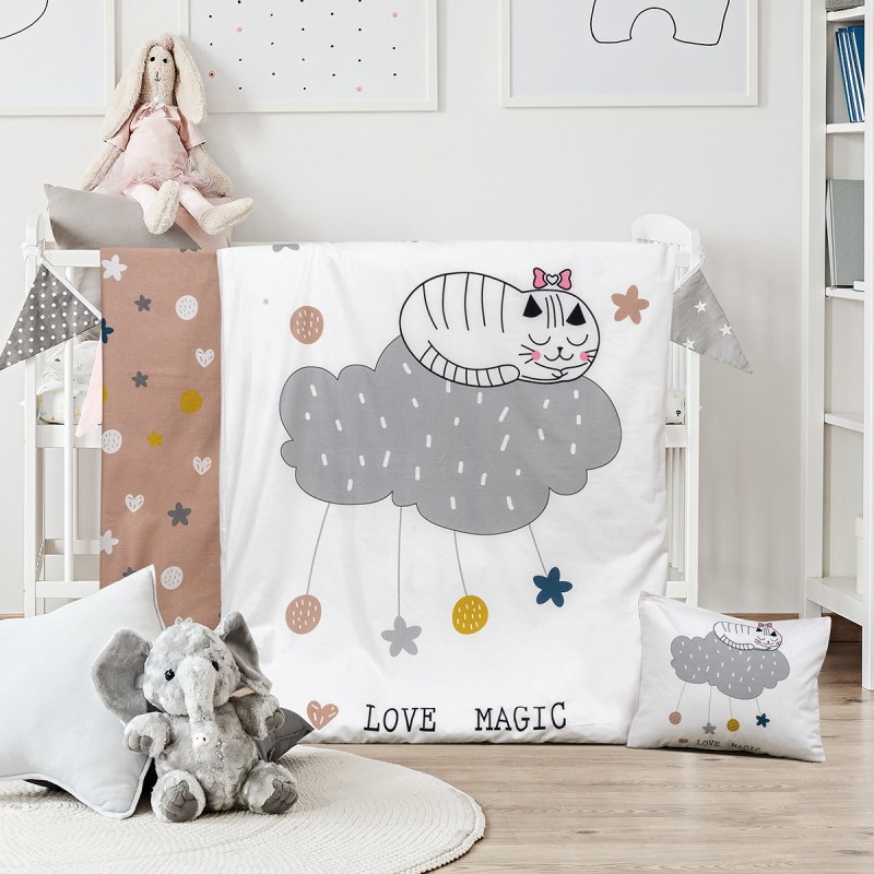 Beauty Home Σετ σεντόνια βρεφικά Kitty Art 5189 120x160 Εμπριμέ