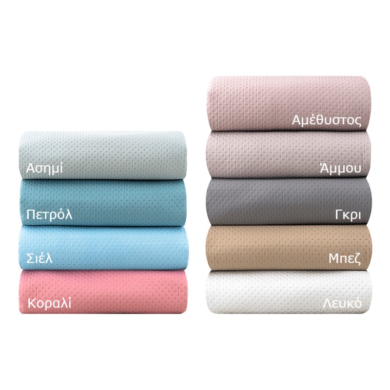 Beauty Home Κουβερλί μονό pre-washed Intence Art 12200 σε 9 αποχρώσεις 160x240