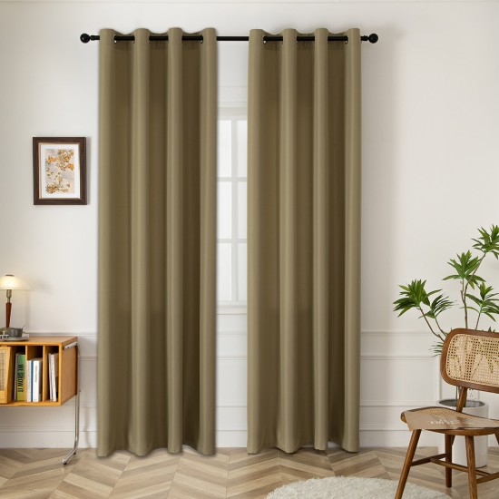 Beauty Home Κουρτίνα μεσαίας σκίασης με 8 μεταλλικούς κρίκους Effect Art 8443 140x270 Λαδί Beauty Home Κουρτίνα μεσαίας σκίασης με 8 μεταλλικούς κρίκους Effect Art 8443 140x270 Λαδί