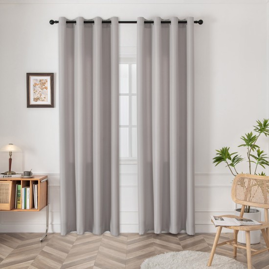 Beauty Home Κουρτίνα μεσαίας σκίασης με 8 μεταλλικούς κρίκους Effect Art 8443 140x270 Ασημί Beauty Home Κουρτίνα μεσαίας σκίασης με 8 μεταλλικούς κρίκους Effect Art 8443 140x270 Ασημί